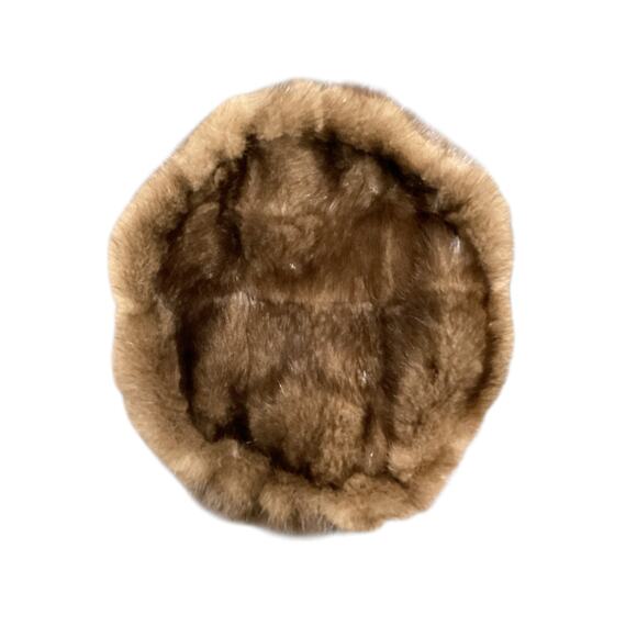 Vintage Hat Women’s Size Small Genuine Mink Fur Dark Brown - Picture 2 of 6